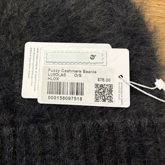 NWT Lululemon Fuzzy Cashmere Beanie In Heathered Light Onyx main image 2